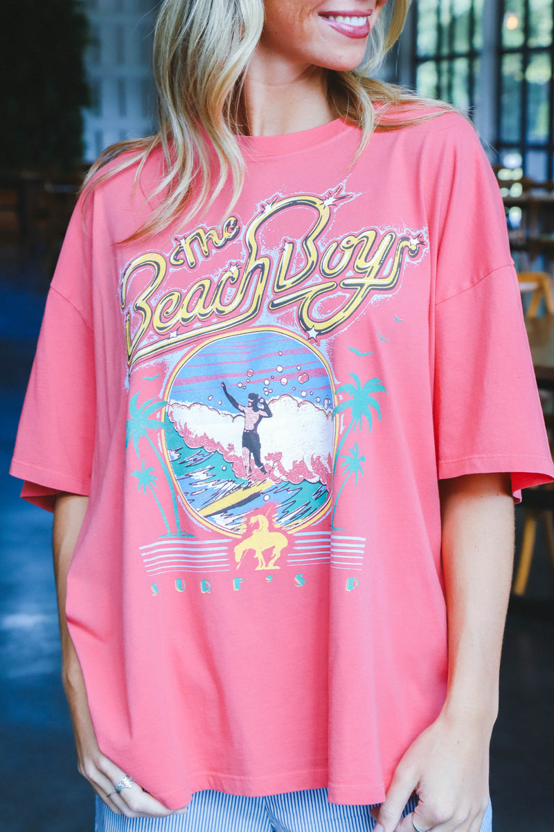 Beach Boys Surfs Up Graphic Tee, Rose Water | Daydreamer