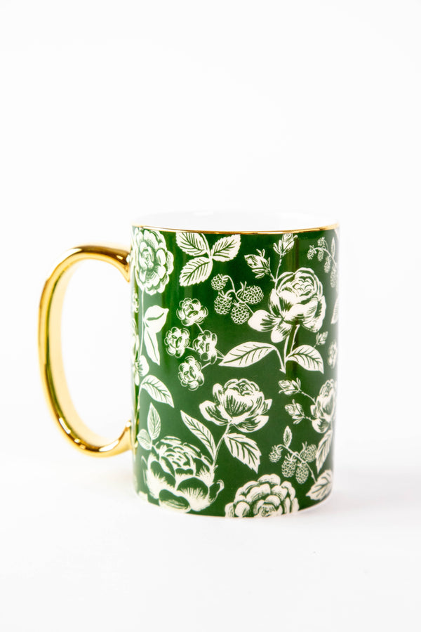 Porcelain Mug With Gold Handle, English Rose | Rifle Paper Co.