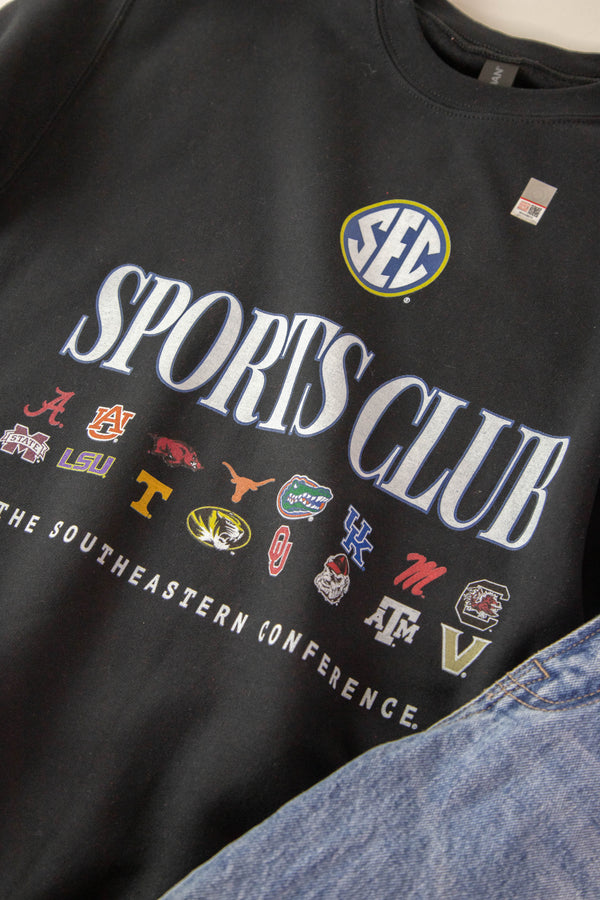 SEC Sports Club Sweatshirt, Black | Charlie Southern