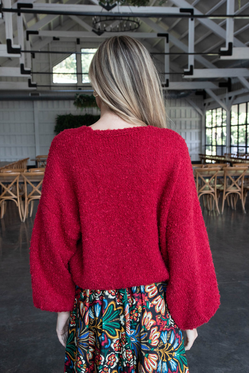 Marley Dolman Sleeve Cardigan, Red | Sadie & Sage