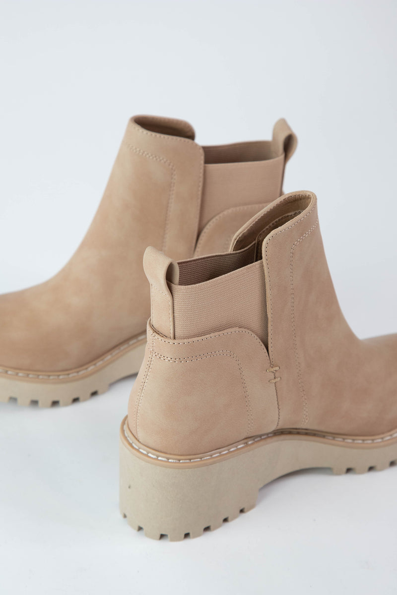 Rielle Lug Wedge Bootie, Light Tan | DV by Dolce Vita