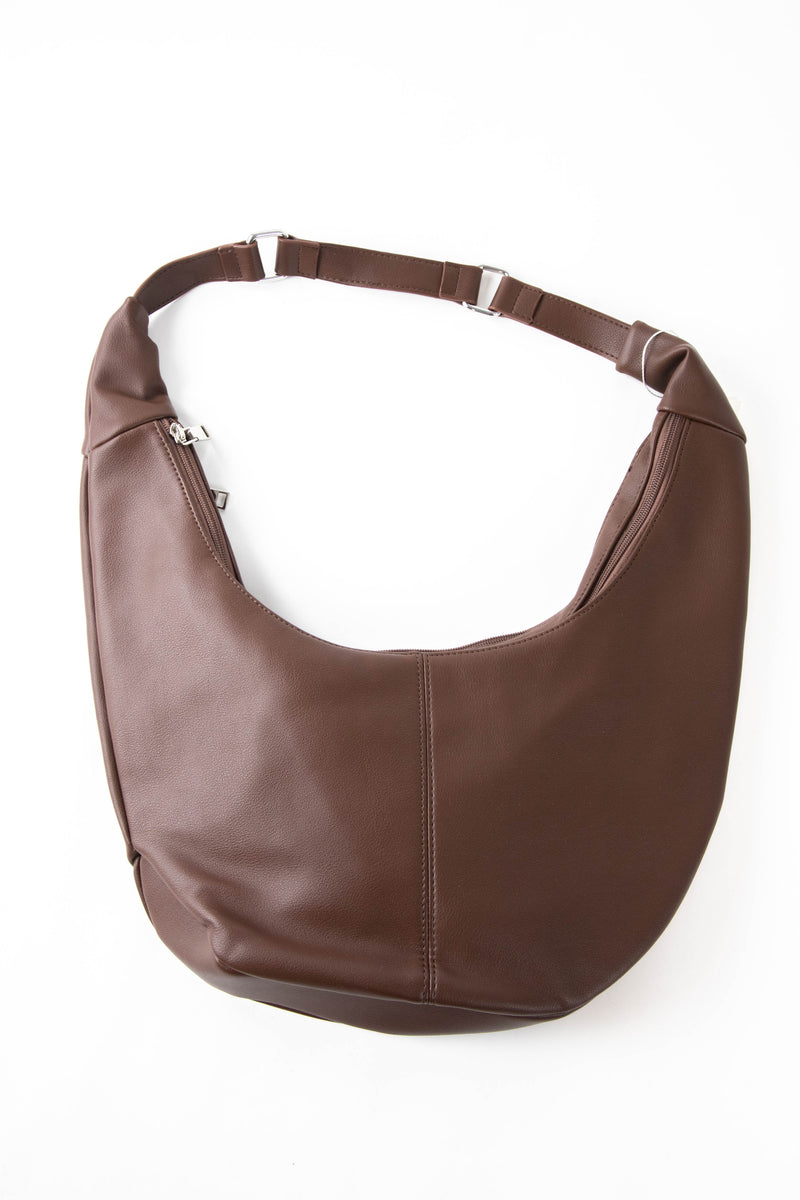 Crescent Shoulder Bag, Brown