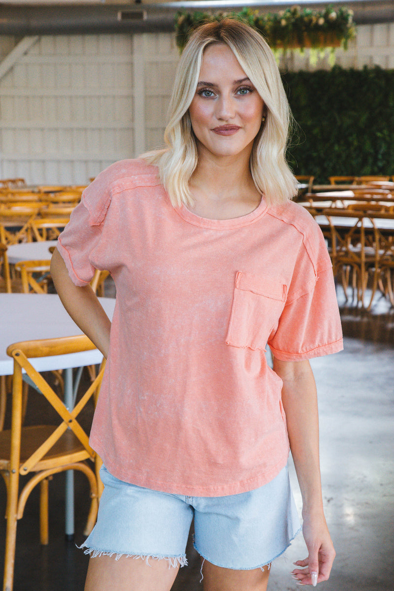 Ontario Oversized Tee, Peach