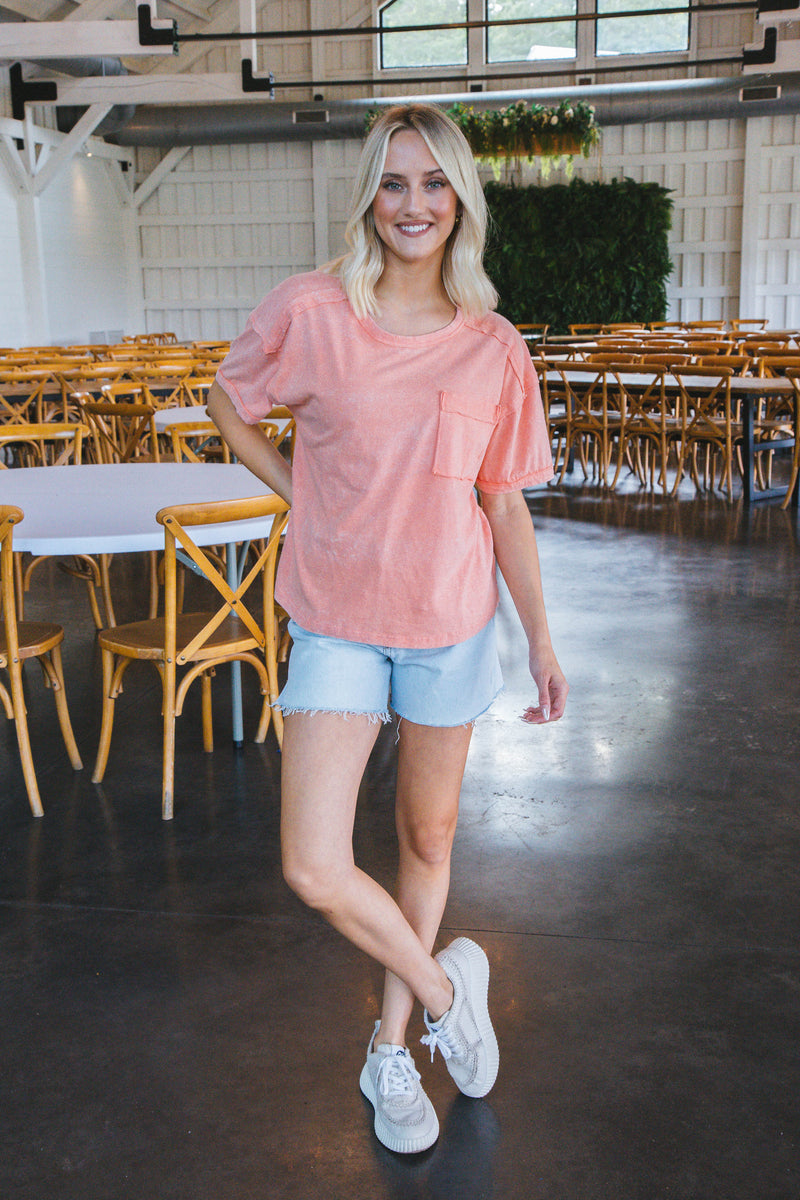 Ontario Oversized Tee, Peach