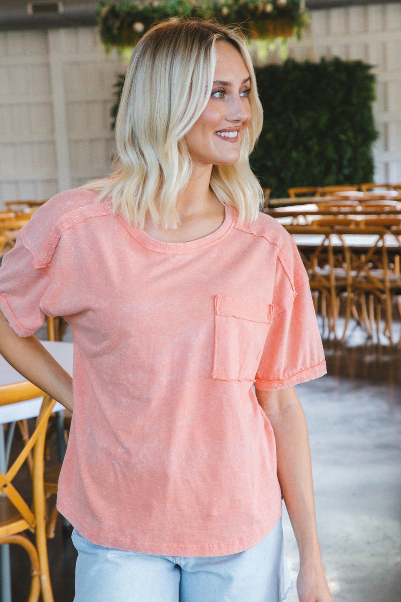 Ontario Oversized Tee, Peach