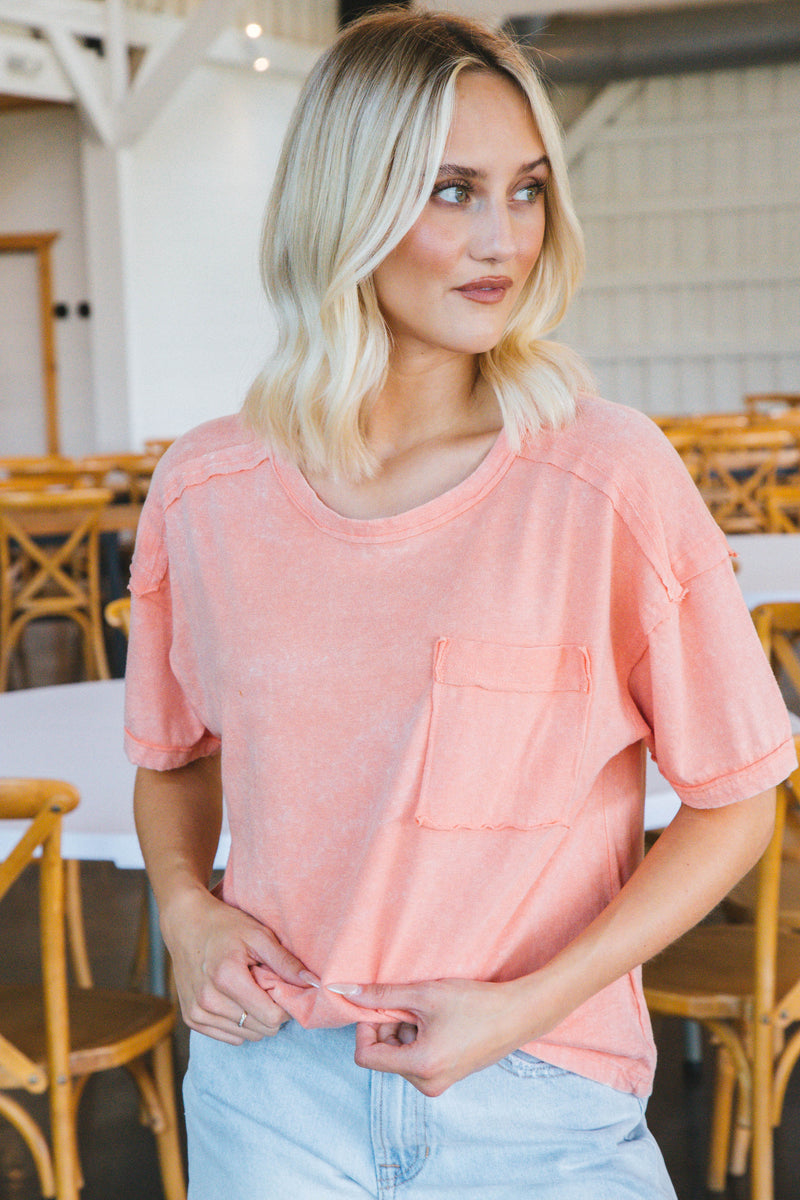 Ontario Oversized Tee, Peach