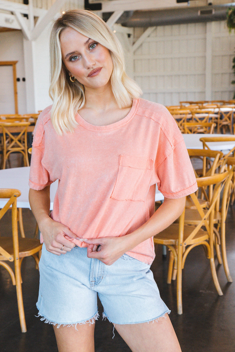 Ontario Oversized Tee, Peach