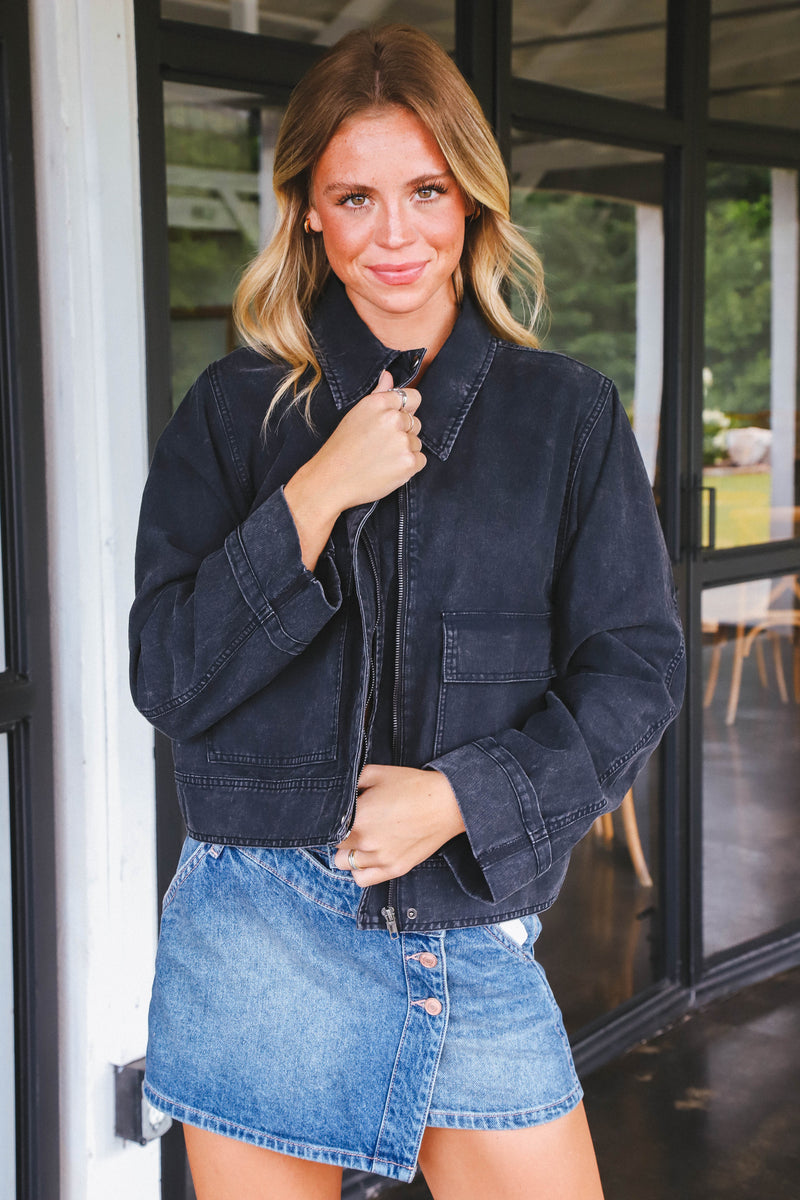 Celine Denim Jacket, Black