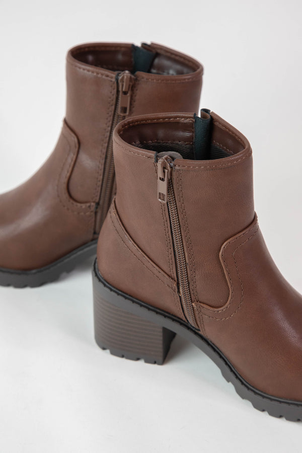 Pillow Ankle Boots, Dark Tan