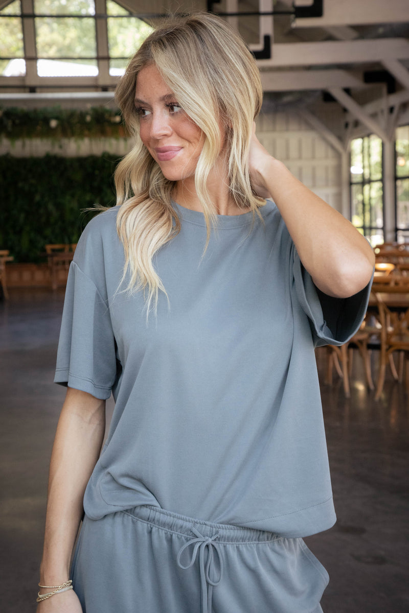 Gwyneth Modal Top, Seafoam