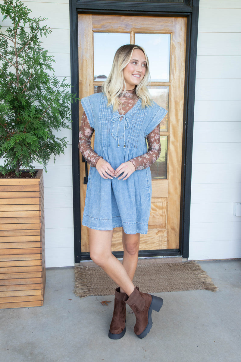 Maren Lace Layering Top, Floral Chocolate