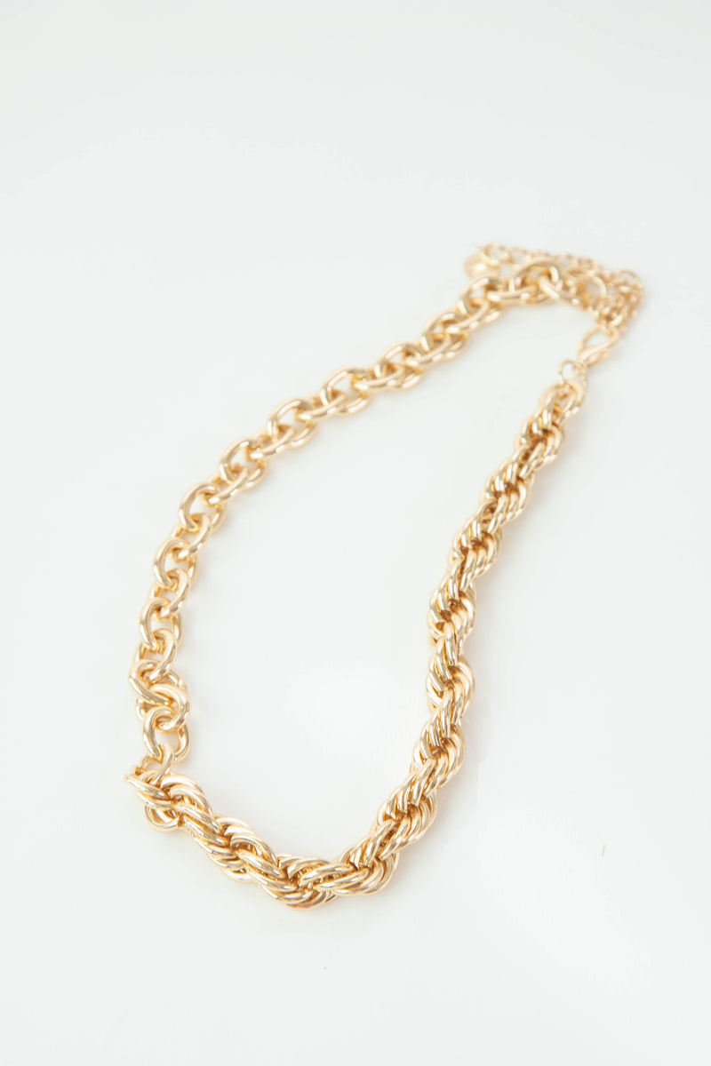 Malia Mixed Chain Necklace, Gold