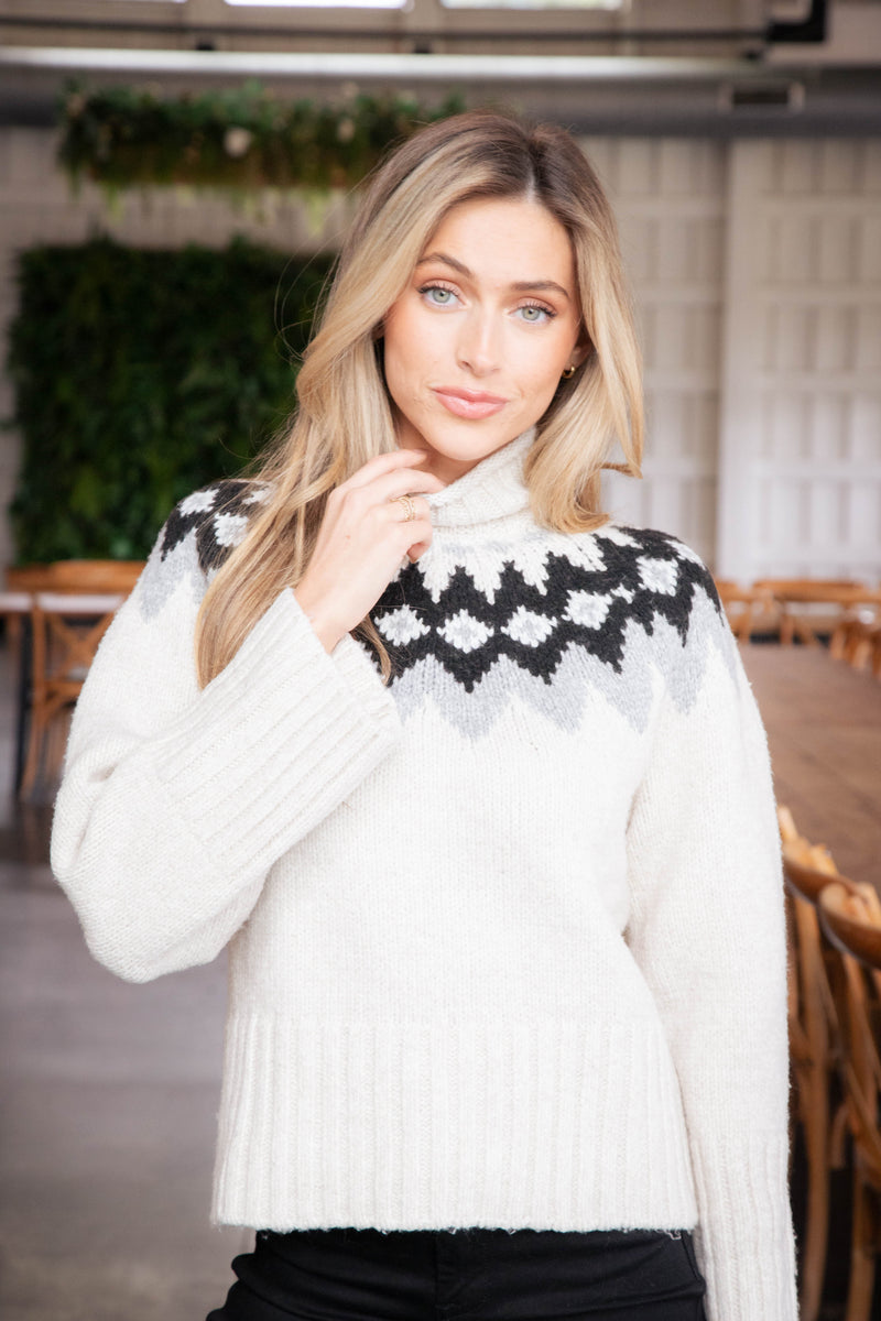 Tis the Season Fairisle Sweater, Almond Multi | Sanctuary