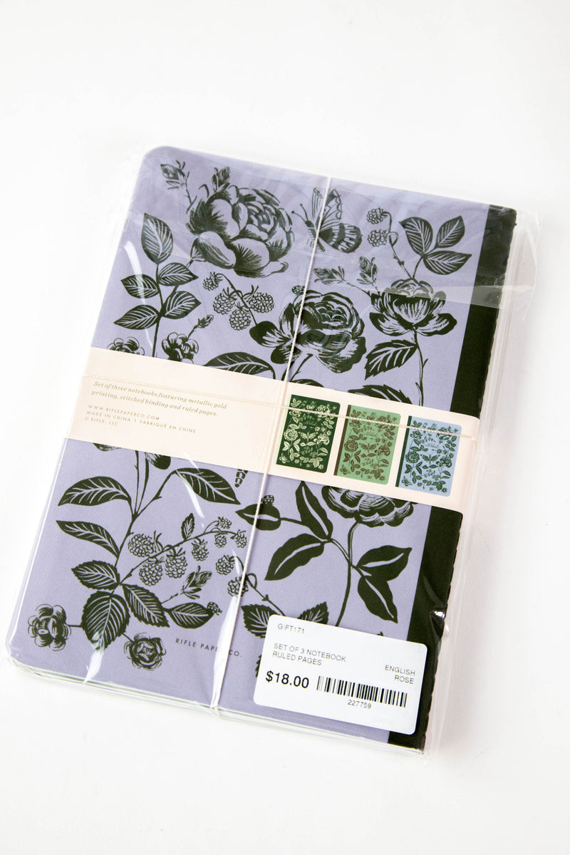 English Rose Three Notebook Set | Rifle Paper Co.