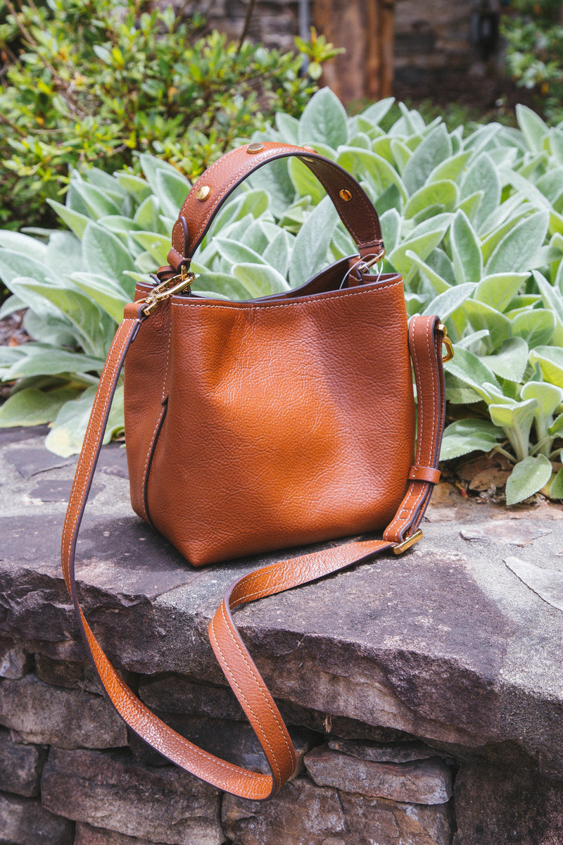 Jessie Small Bucket Handbag Medium Brown Fossil