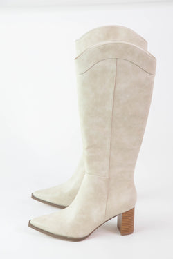 Bonnye Tall Pointed Toe Boot, Ivory | Coconuts by Matisse