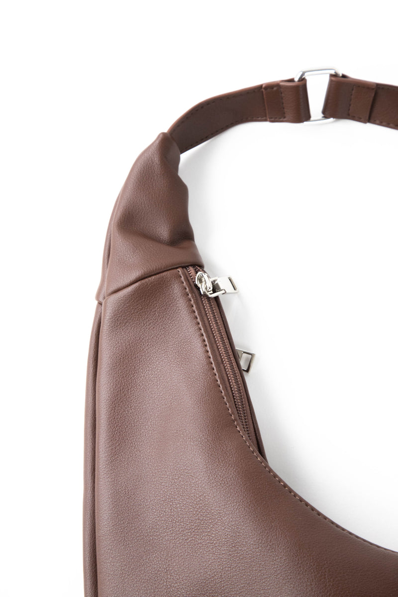 Crescent Shoulder Bag, Brown