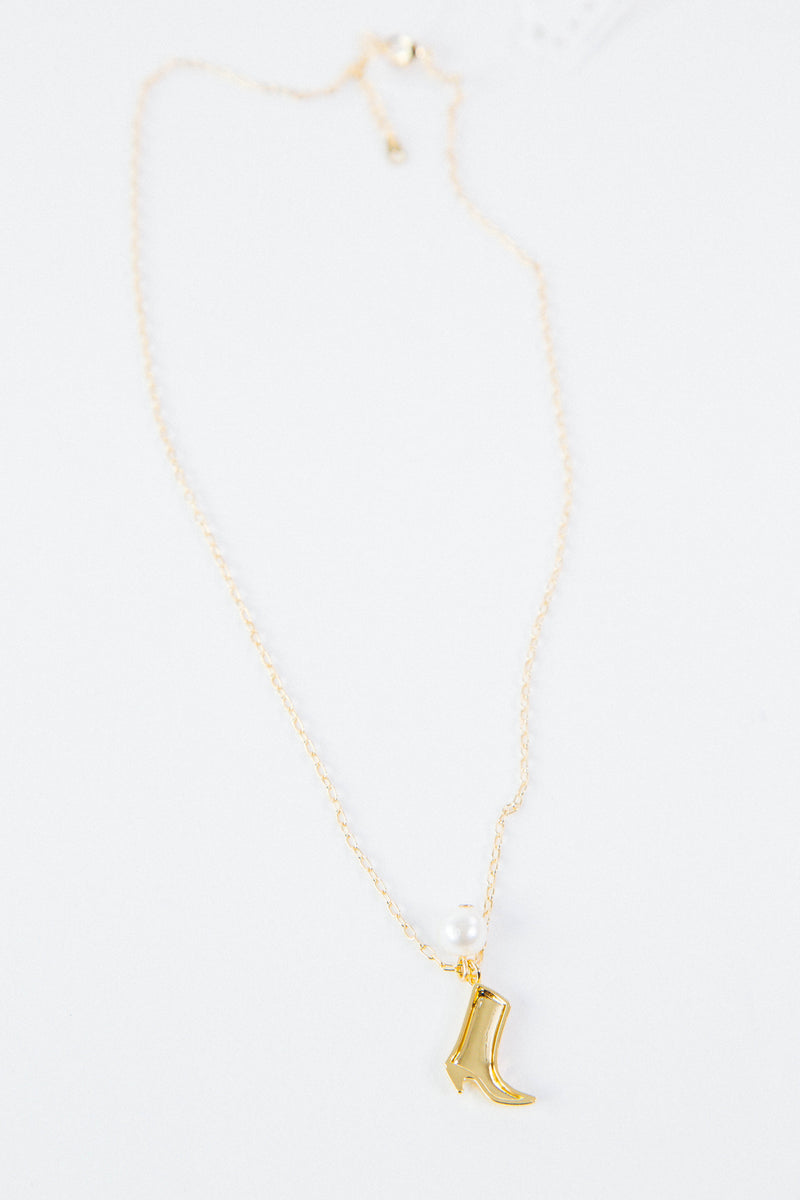 Boot N' Pearl Necklace | Sahira Jewelry