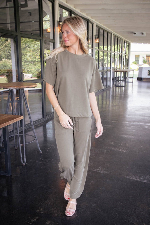 Gwyneth Modal Top, Olive