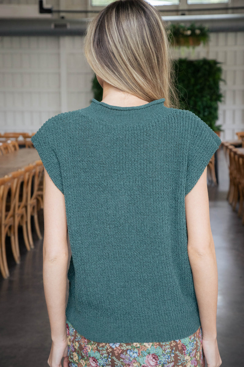 Adley Sweater Vest Top, Forest