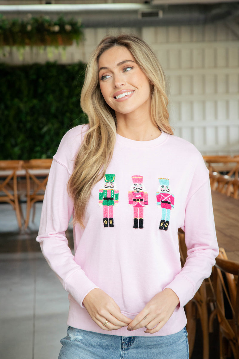 Nutcracker Graphic Sweatshirt, Blush