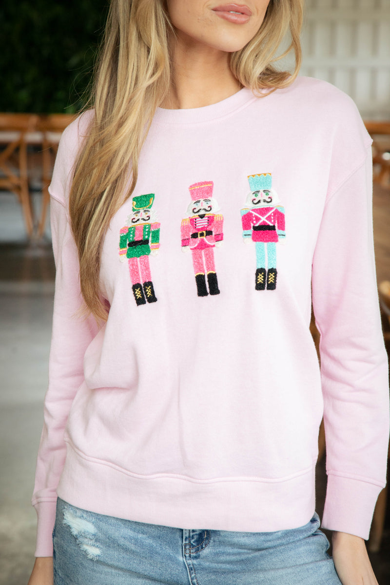 Nutcracker Graphic Sweatshirt, Blush