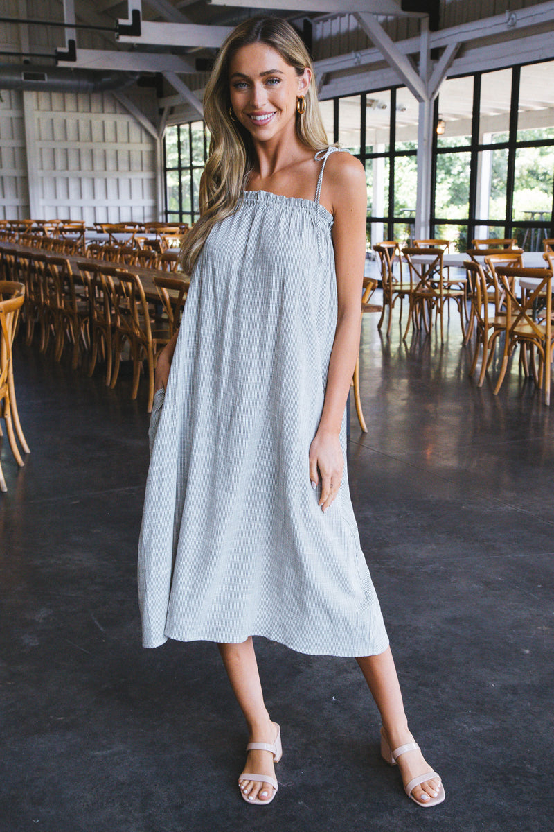 No Limits Midi Dress, Ivory Black | Sadie & Sage