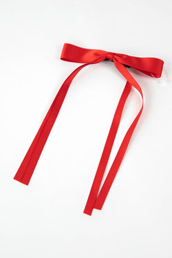 Nikita Bow Hair Clip, Red