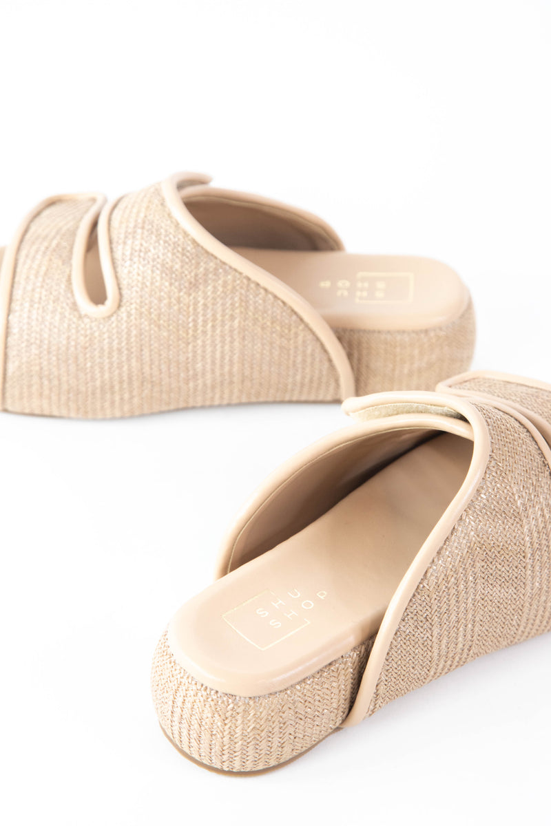 Lillian Cushion Footbed Sandals, Natural | ShuShop