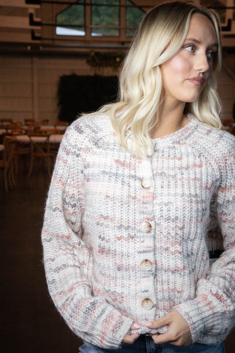 Amaryllis Raglan Sleeve Cardigan, Mauve | RD Style