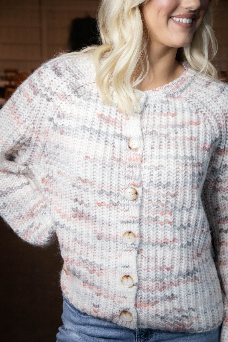 Amaryllis Raglan Sleeve Cardigan, Mauve | RD Style