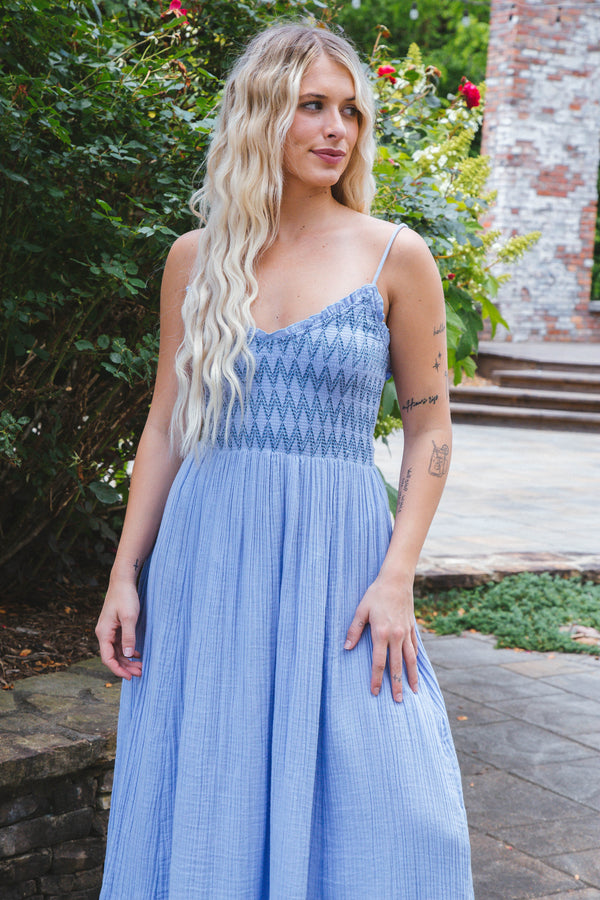 Sweet Nothings Midi Dress, Blue Heron | Free People