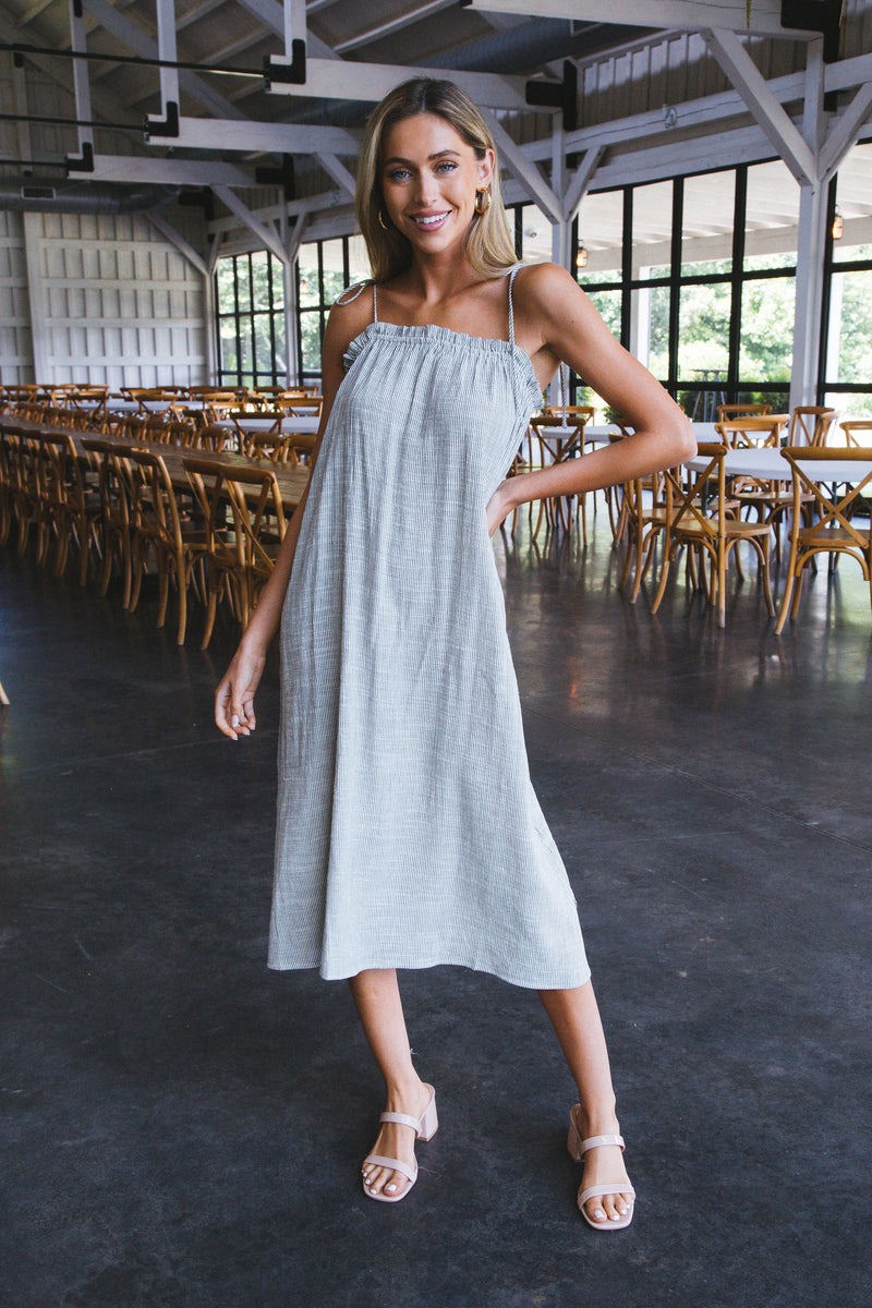 No Limits Midi Dress, Ivory Black | Sadie & Sage