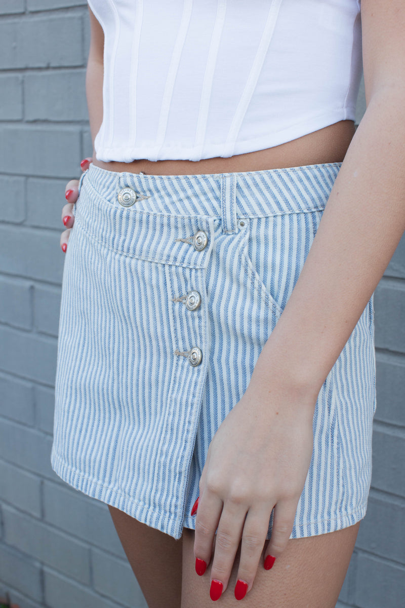 Wynne Railroad Skirt, Indigo Railroad | Free People