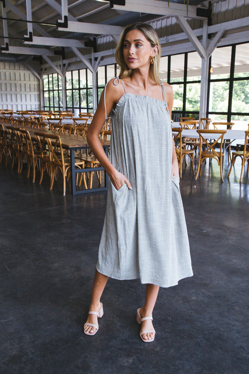 No Limits Midi Dress, Ivory Black | Sadie & Sage