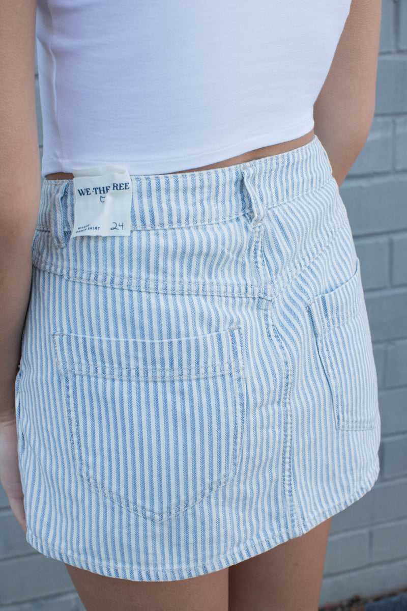 Wynne Railroad Skirt, Indigo Railroad | Free People