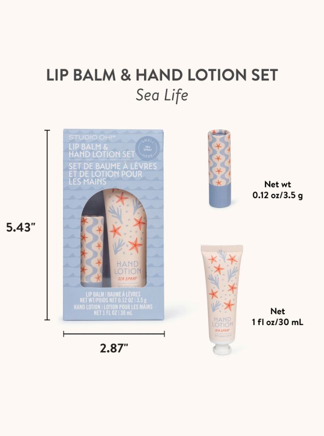 Sea Life Lip Balm & Hand Lotion Set