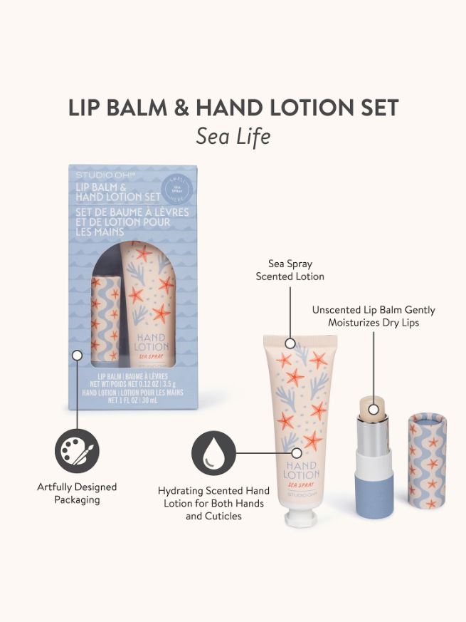 Sea Life Lip Balm & Hand Lotion Set