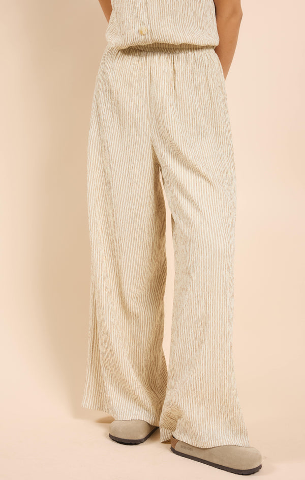 In the Clouds Wide Leg Pants, Cream Golden | Sadie & Sage