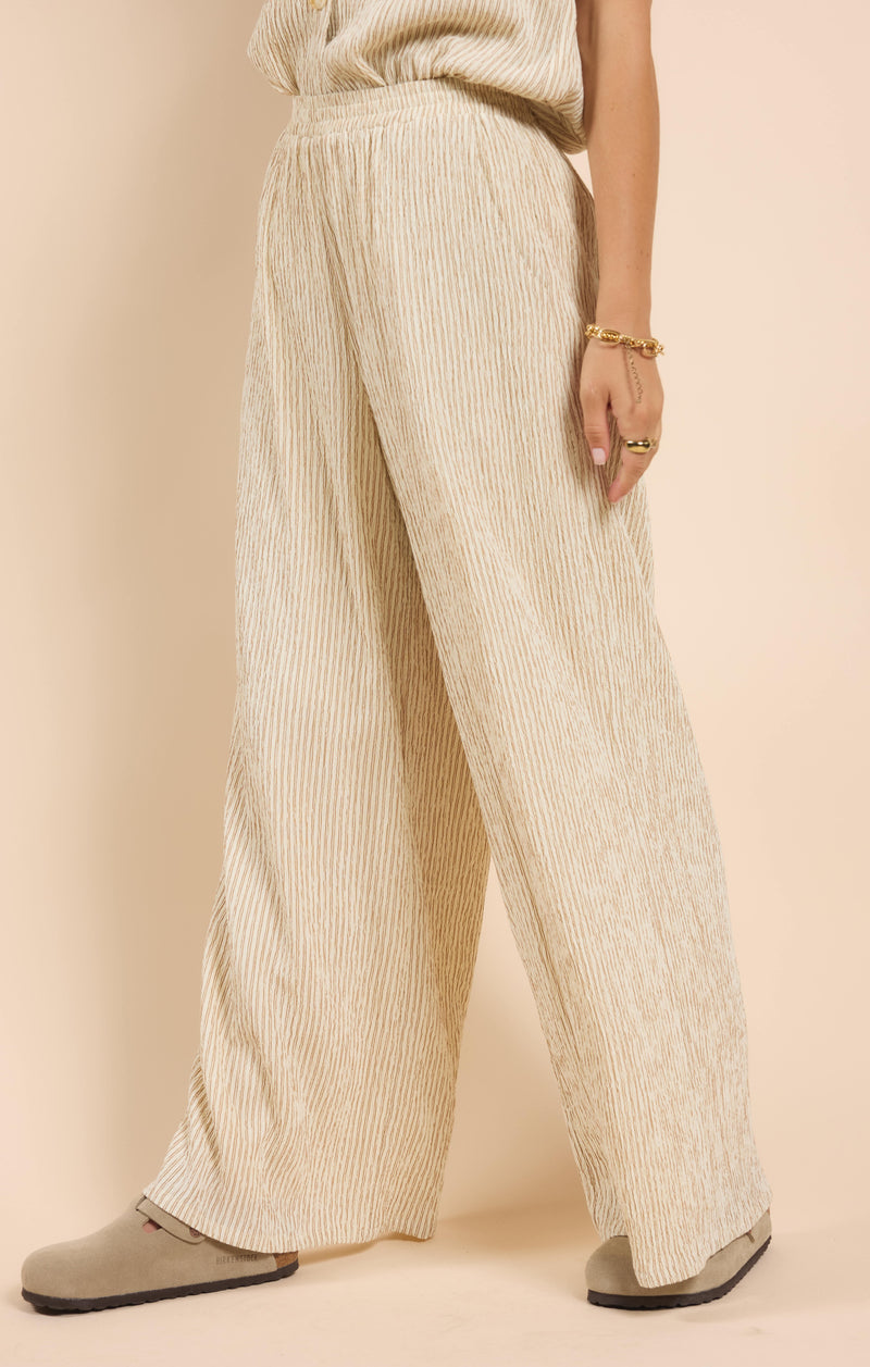 In the Clouds Wide Leg Pants, Cream Golden | Sadie & Sage