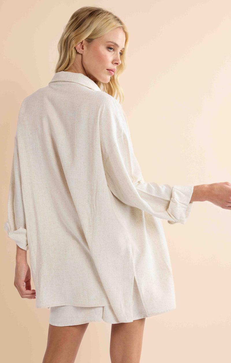 Sugarloaf Button Up Shirt, Oatmeal | Sadie & Sage