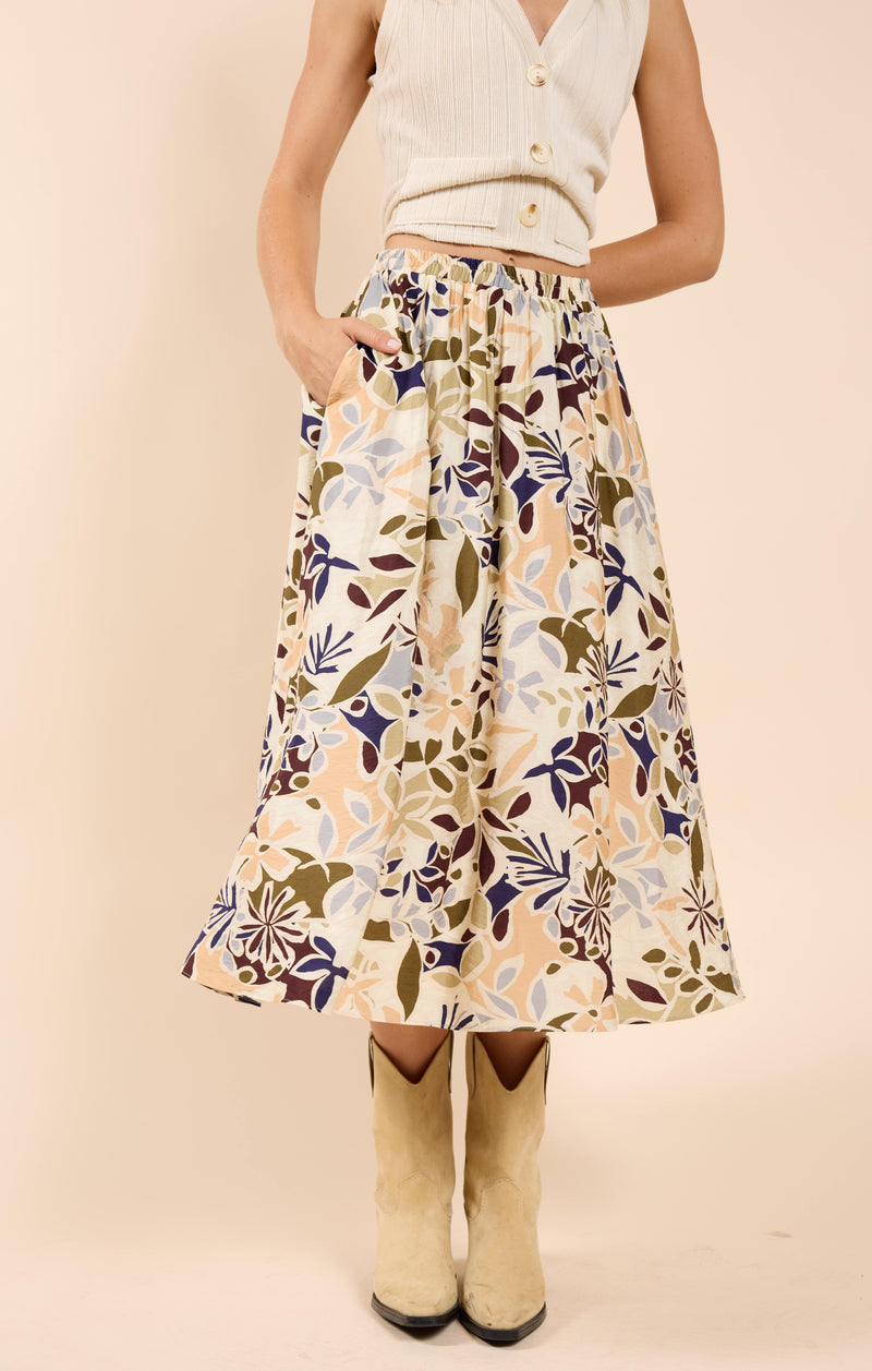 Open Road Midi Skirt, Multi | Sadie & Sage