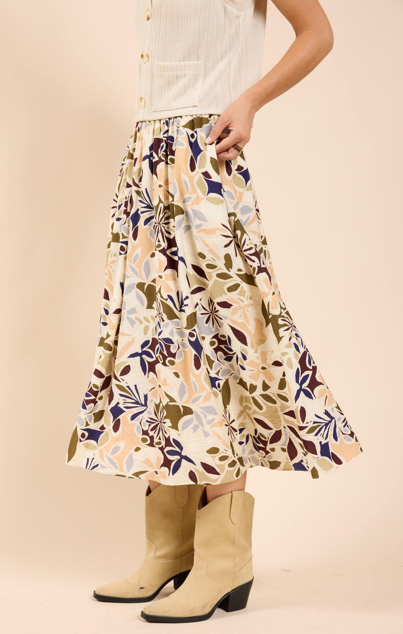 Open Road Midi Skirt, Multi | Sadie & Sage