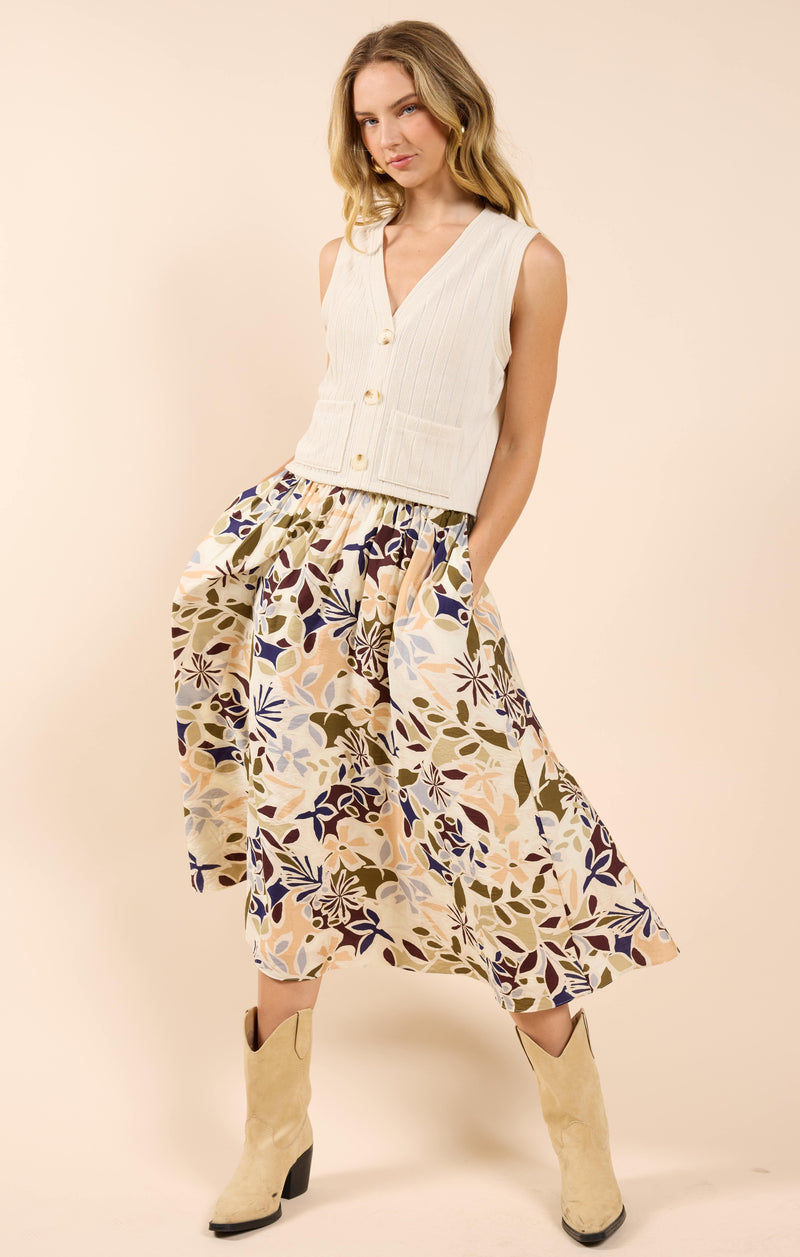 Open Road Midi Skirt, Multi | Sadie & Sage