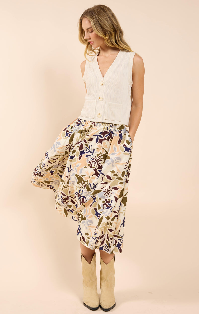 Open Road Midi Skirt, Multi | Sadie & Sage