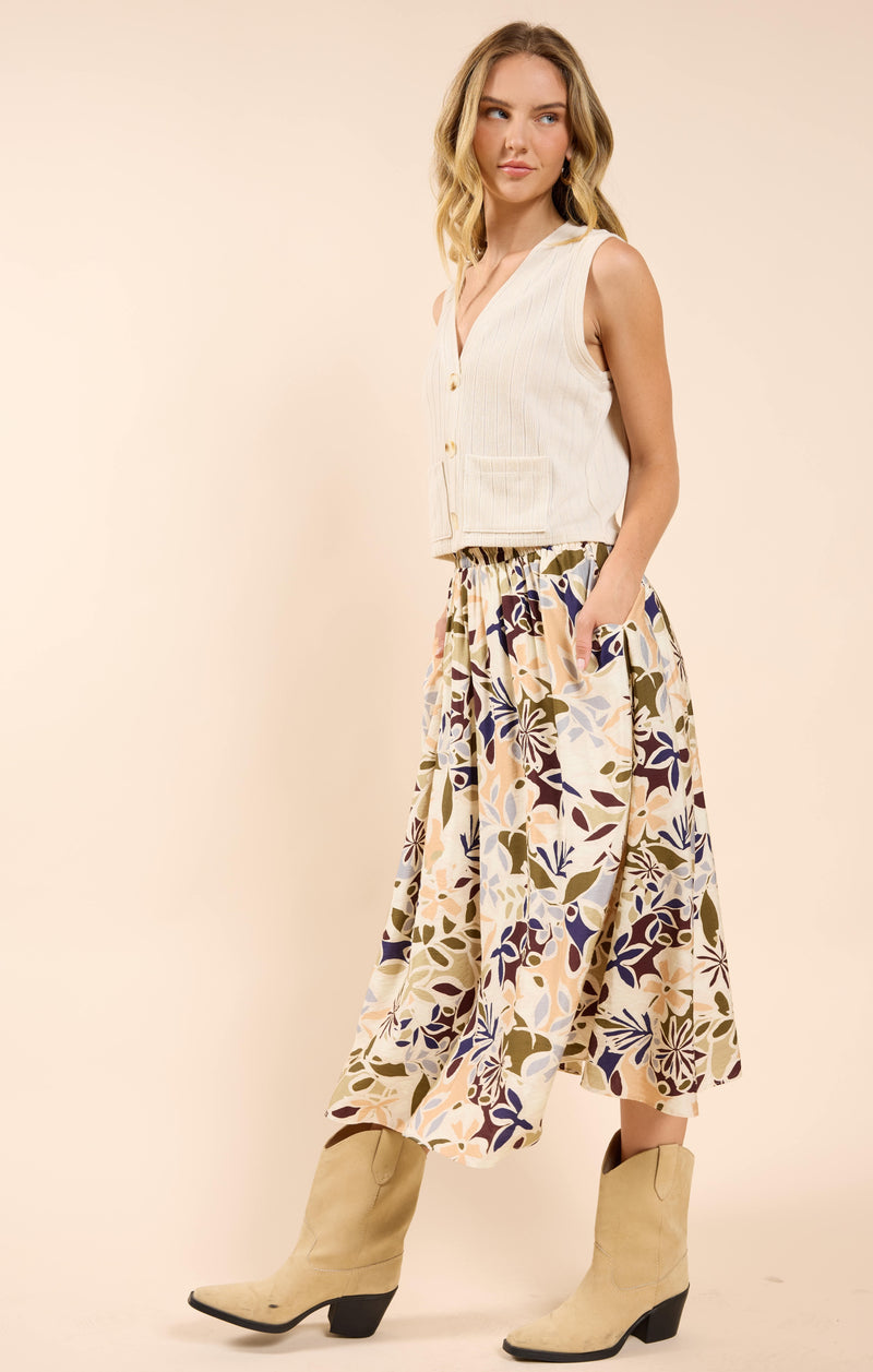 Open Road Midi Skirt, Multi | Sadie & Sage