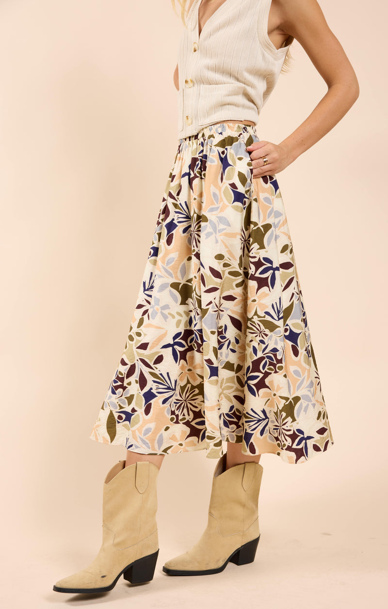 Open Road Midi Skirt, Multi | Sadie & Sage