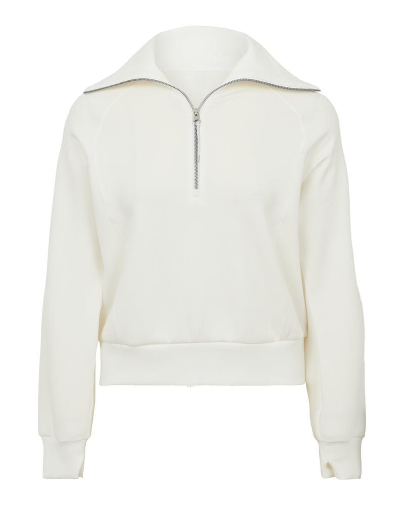 Airessentials Half Zip Sweatshirt, Powder | SPANX