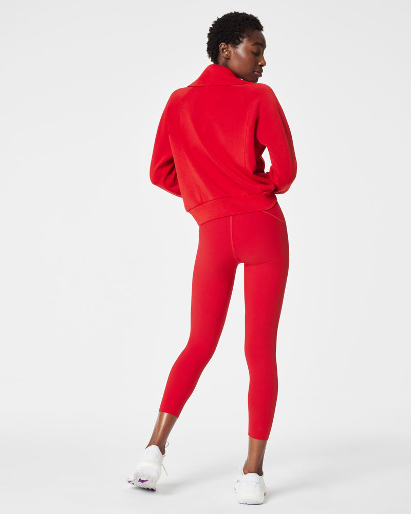 Airessentials Half Zip Sweatshirt, Red | SPANX