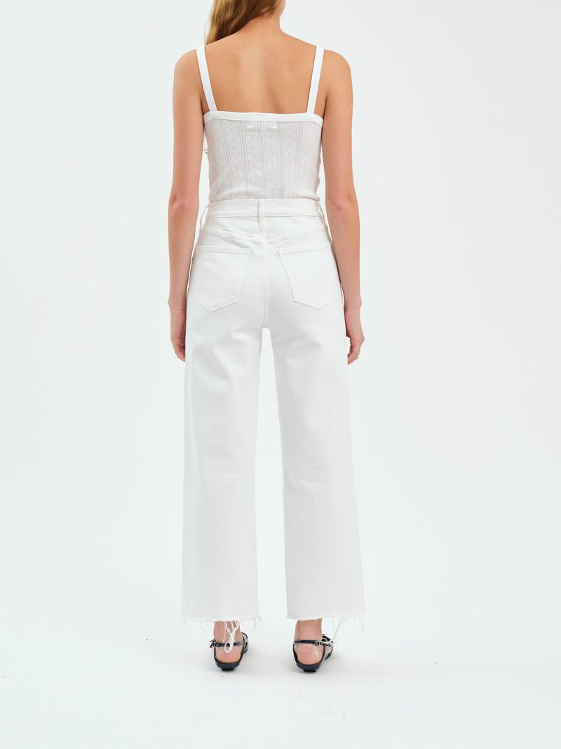 Sundaze Cropped Straight Denim Pants, Swan | Daze